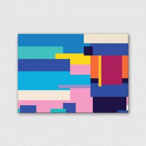 Colorful cubes fémposzter - CoolDisplay