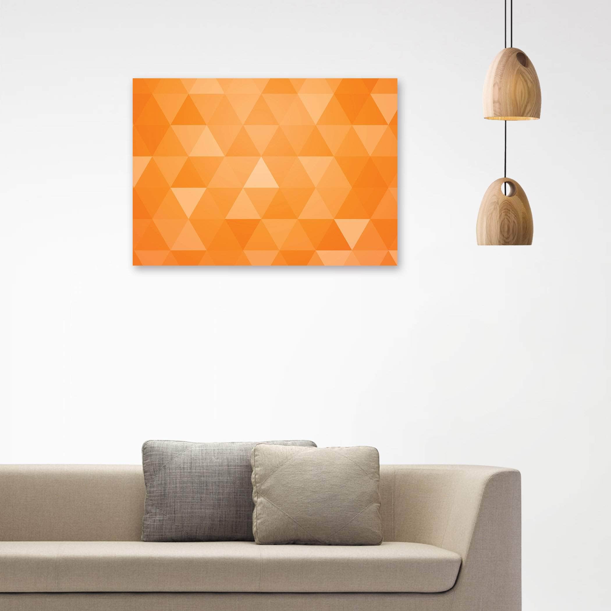 Orange triangles fémposzter - CoolDisplay