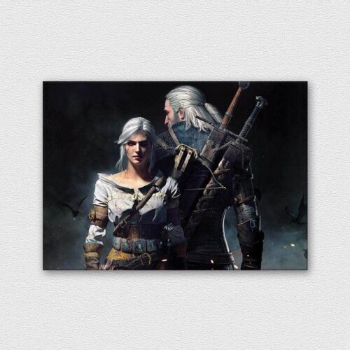 Siri and Geralt - The Witcher 3 fémposzter - CoolDisplay