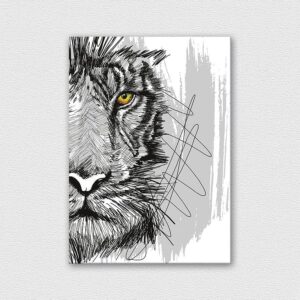 Tiger drawing fémposzter - CoolDisplay